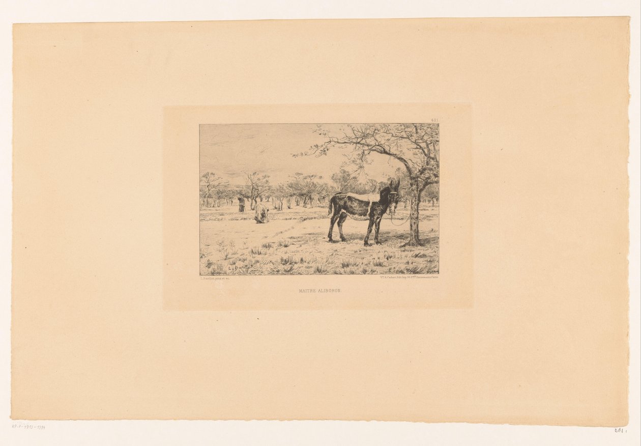 Landscape with Donkey (Maitre Aliboron) by Léon Barillot