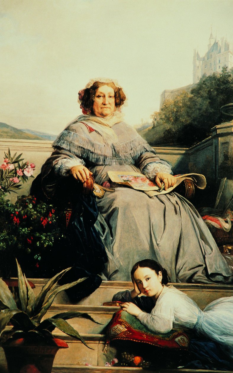 Portrait of Madame Clicquot, née Ponsardin with her Daughter by Léon Cogniet