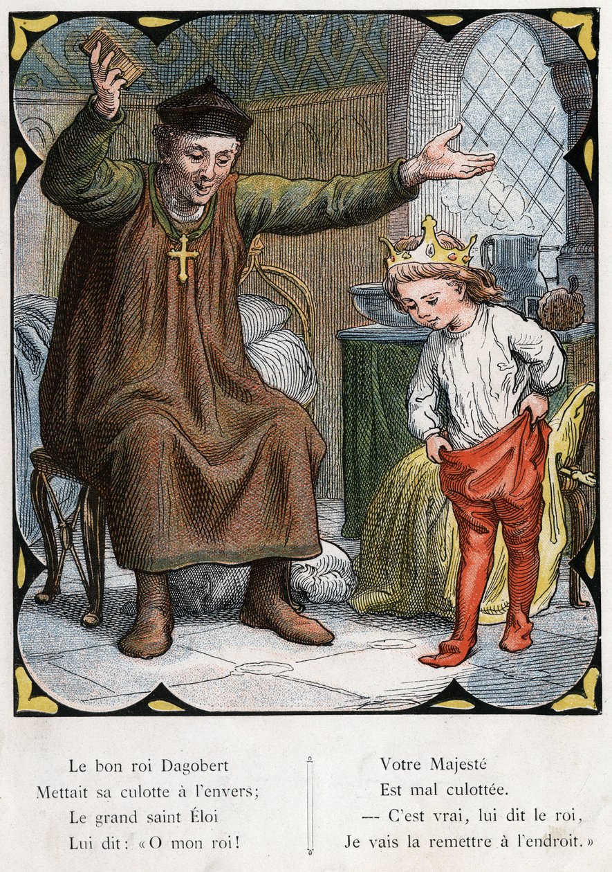 Illustration by Lorenz Frolich (1820-1908) for the popular song The Good King Dagobert. Edition J. Hetzel. Around 1880 by Lorens Frolich