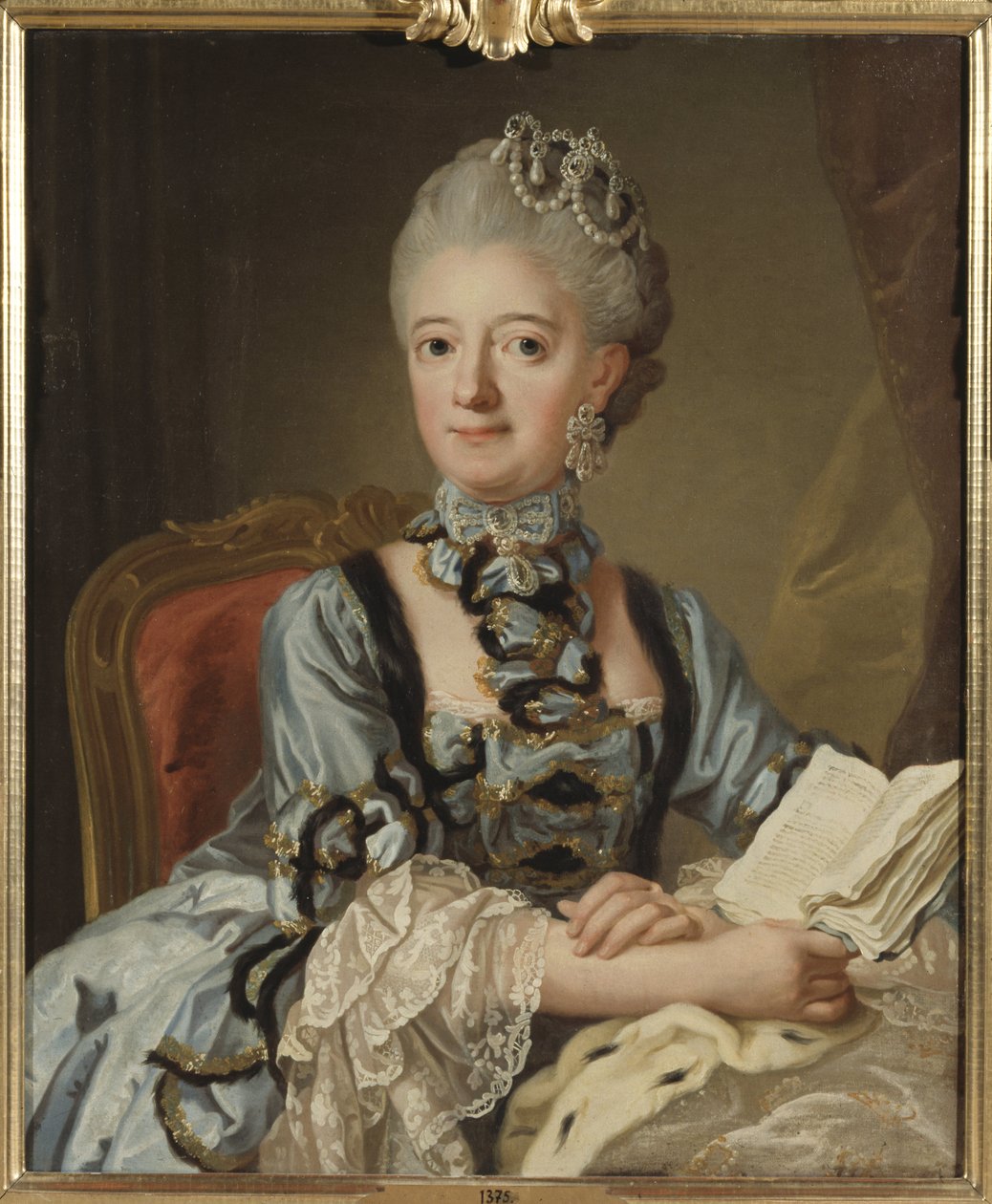 Portrait of Louisa Ulrika of Prussia, Queen of Sweden by Lorens the Younger Pasch