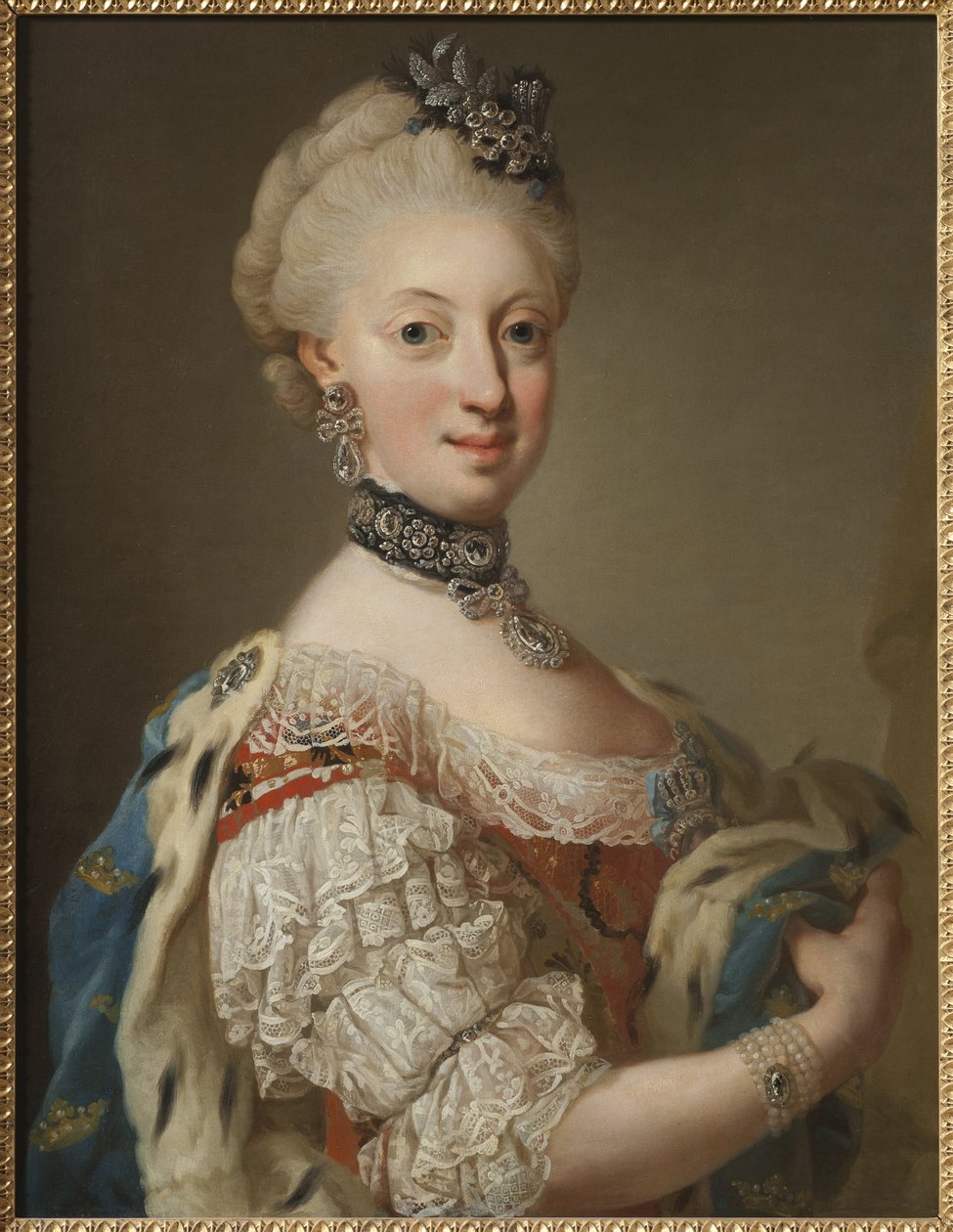Portrait of Sophia Magdalena of Denmark, Queen of Sweden by Lorens the Younger Pasch