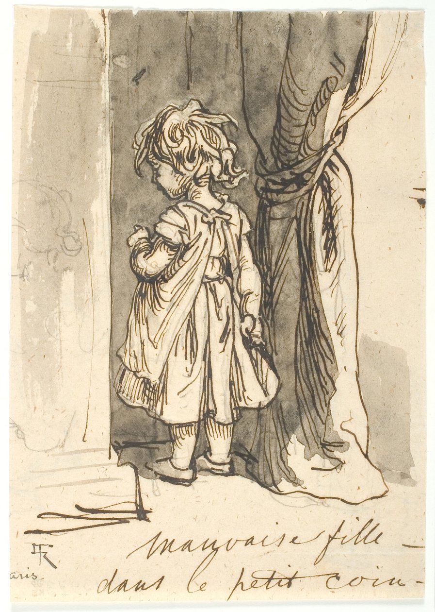 The Naughty Girl in the Corner by Lorenz Frølich