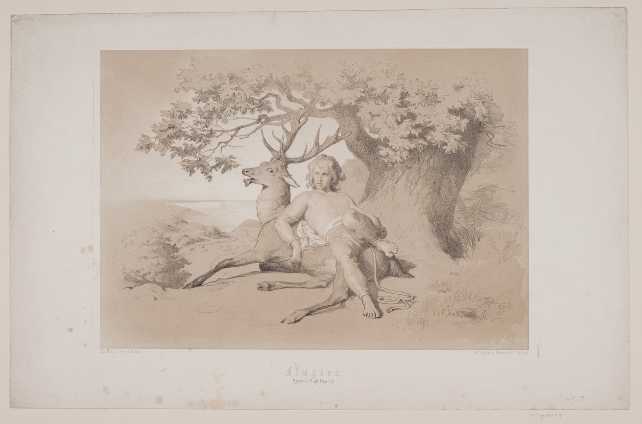 The Flight, Page 23, Illustration to Christian Winther