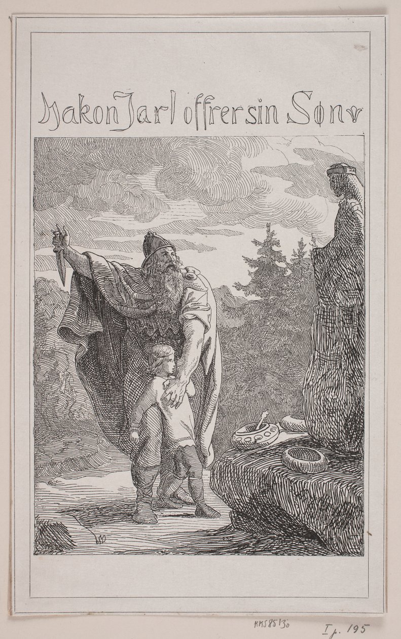 Hakon Jarl Sacrifices His Son by Lorenz Frølich