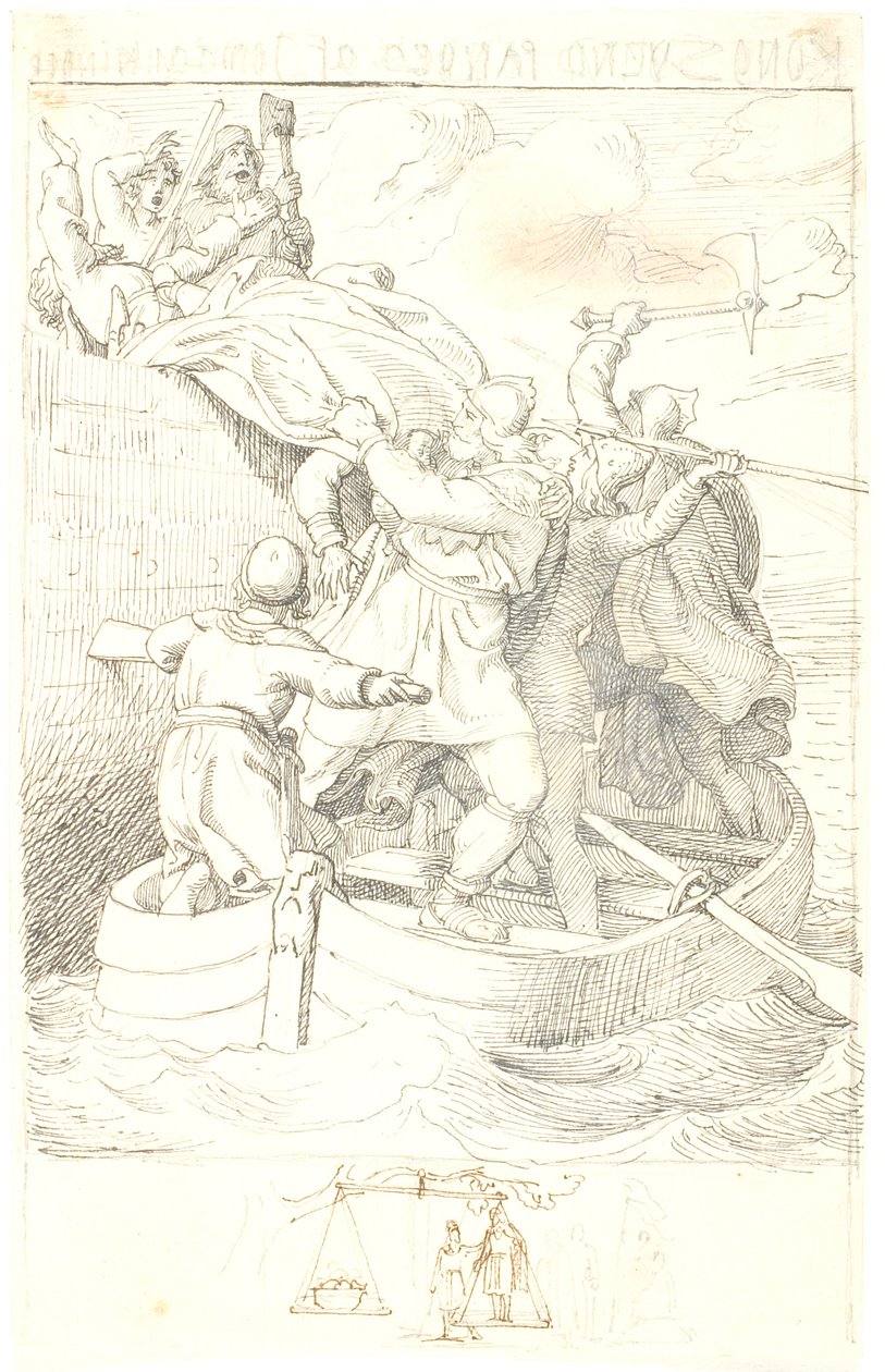King Svend Captured by Jomsvikings by Lorenz Frølich