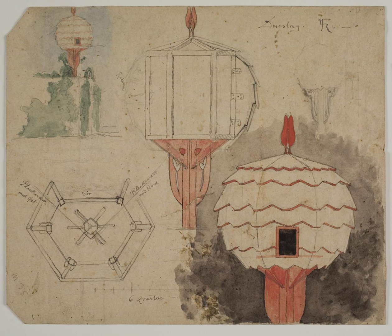 Sketch for a Dovecote by Lorenz Frølich