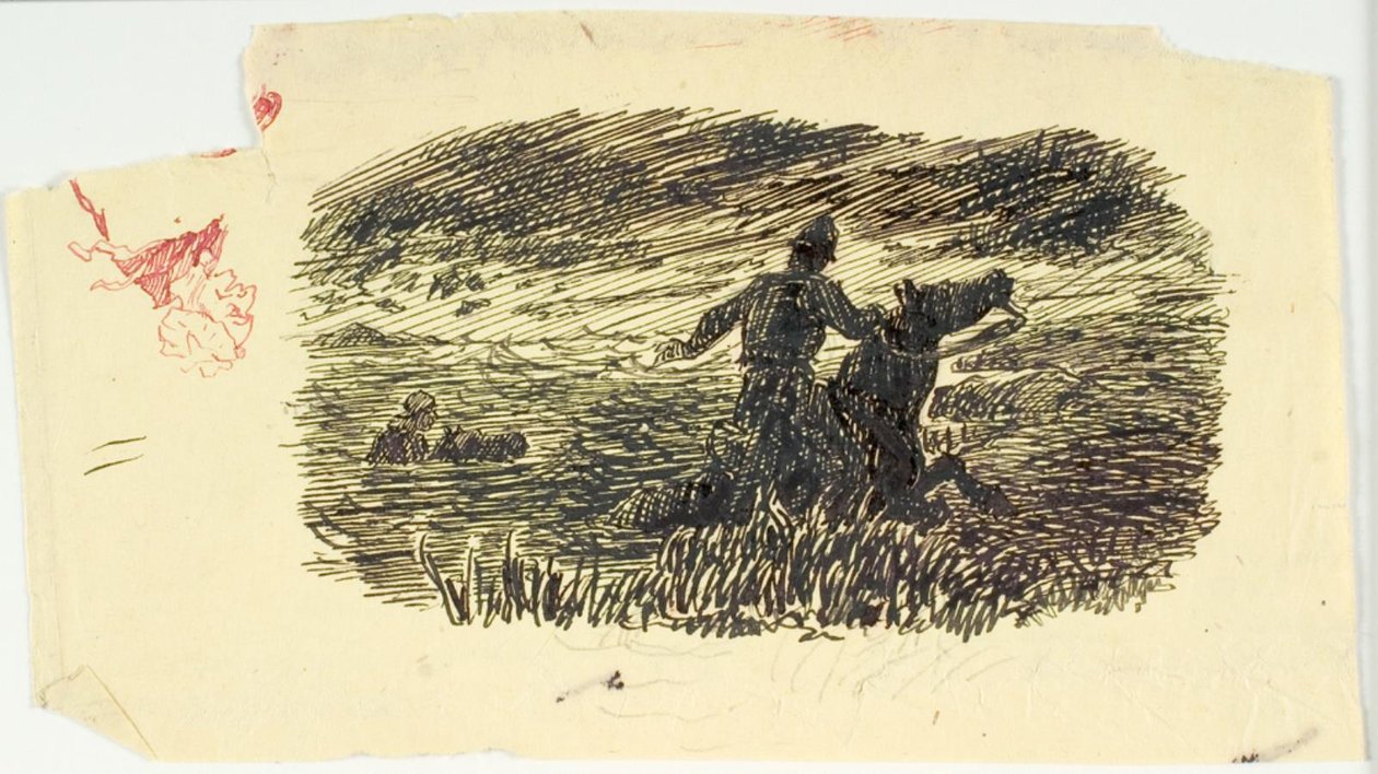 Two Riders Emerging from the Sea by Lorenz Frølich