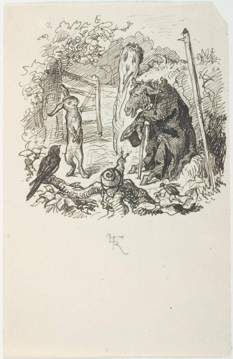 Variant of the Initial Vignette for The Runners by Lorenz Frølich