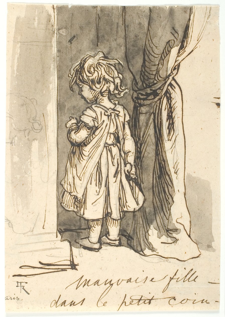 The Naughty Girl in the Corner by Lorenz Frølich