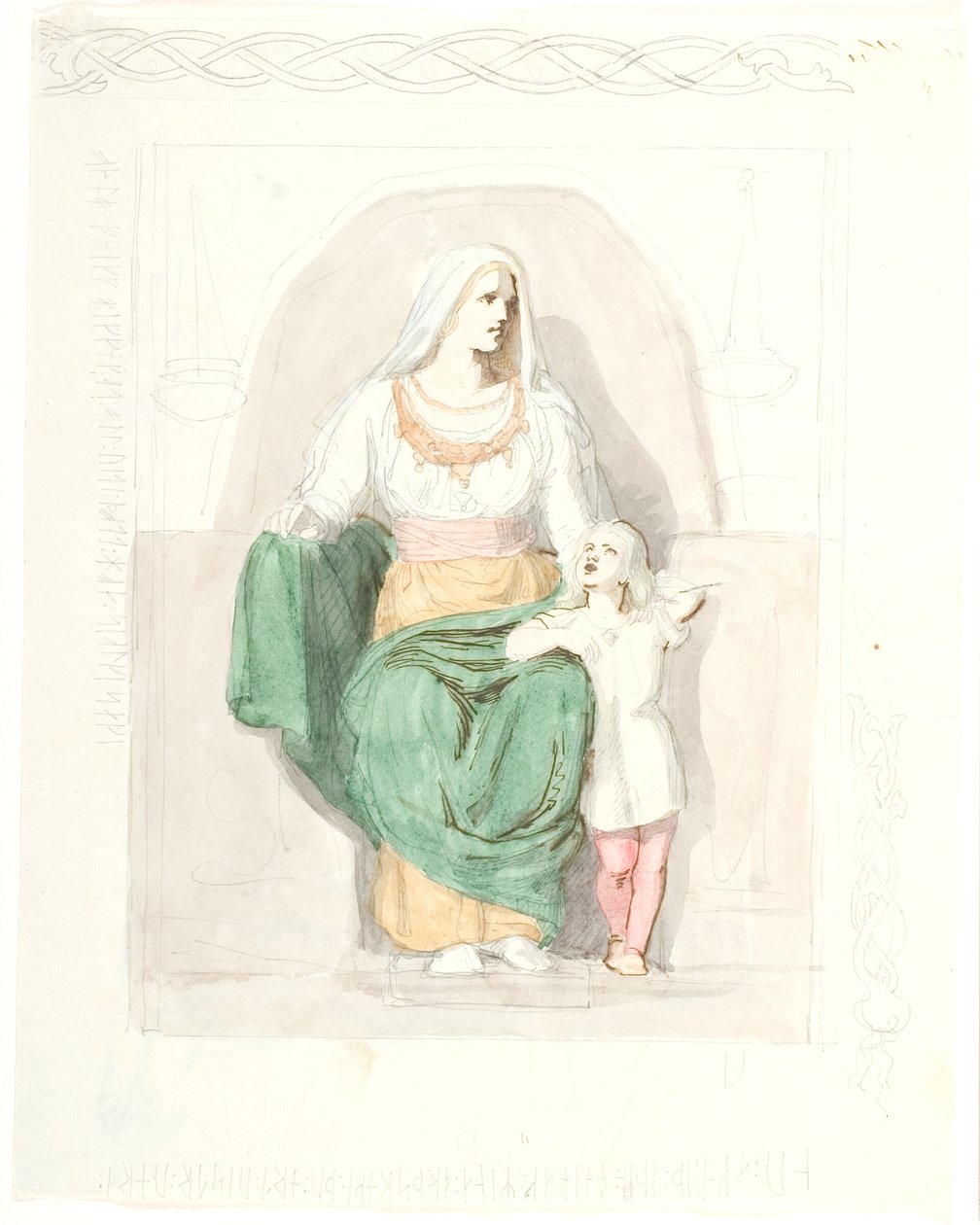 Frigga with Gersimi by Lorenz Frølich