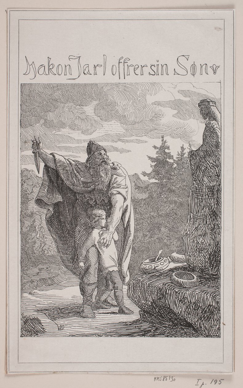 Hakon Jarl Sacrifices His Son by Lorenz Frølich
