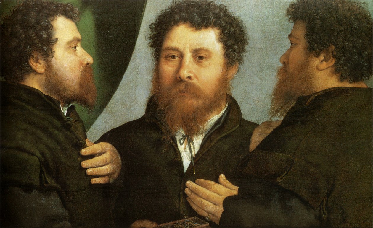 Goldsmith Seen from Three Sides by Lorenzo Lotto