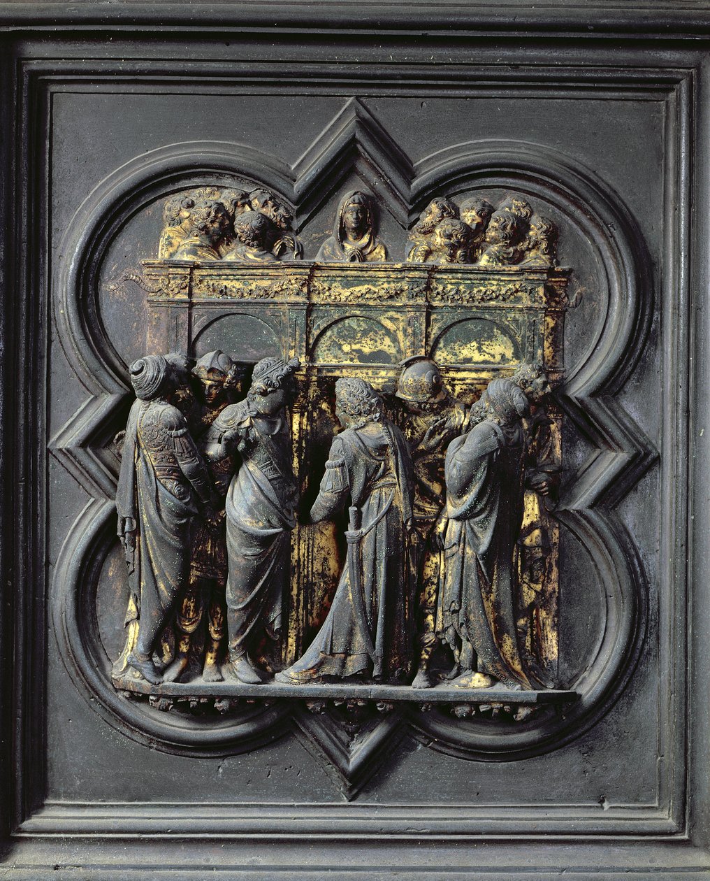 Pentecost, twentieth panel of the North Doors of the Baptistery of San Giovanni by Lorenzo Ghiberti