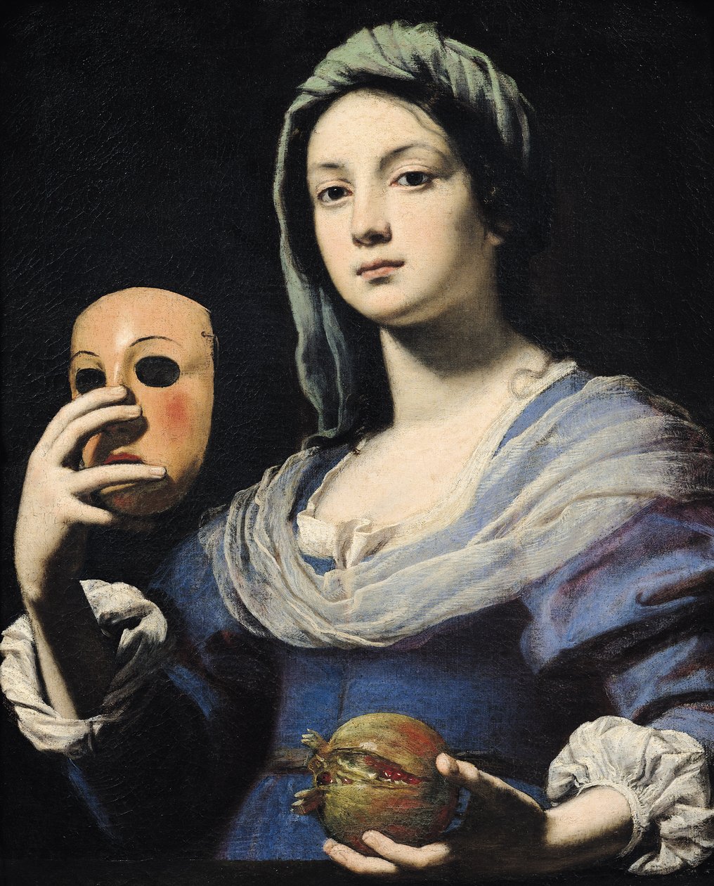 Woman with a Mask by Lorenzo Lippi