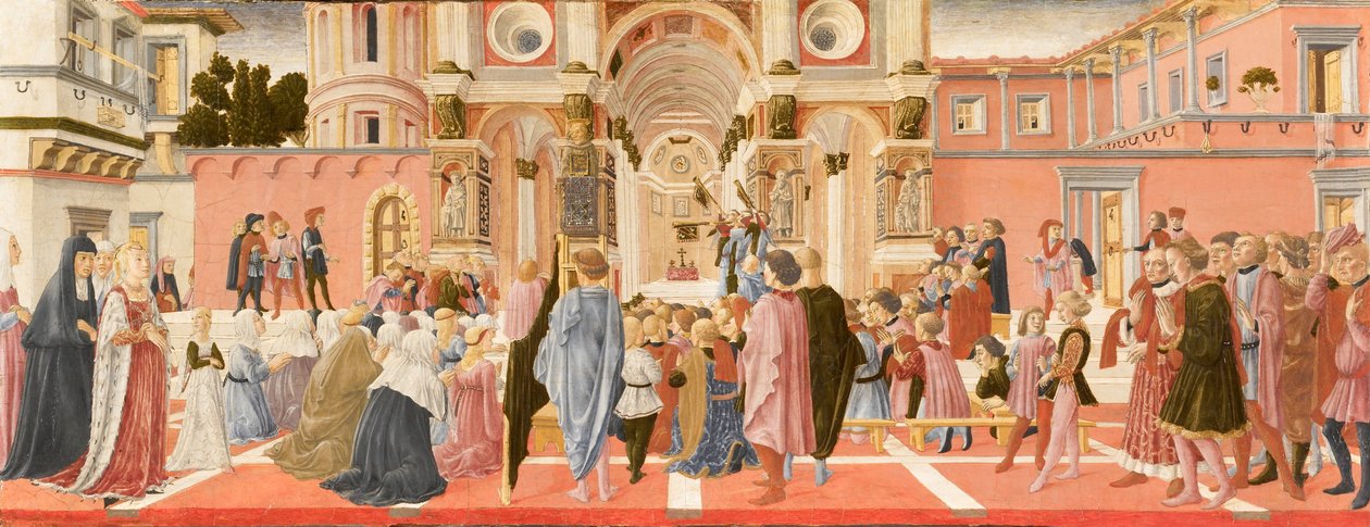 St Bernardino Preaching by Lorenzo di Pietro Vecchietta