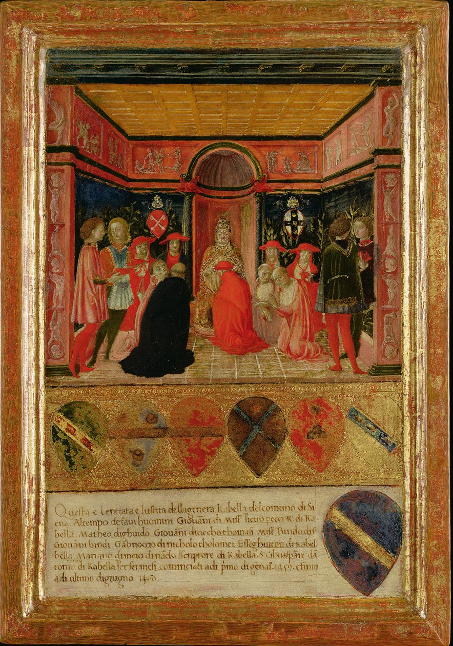 Pope Pius II Ordaining Cardinal Francesco Piccolomini Todeschi, 1460 by Lorenzo di Pietro Vecchietta