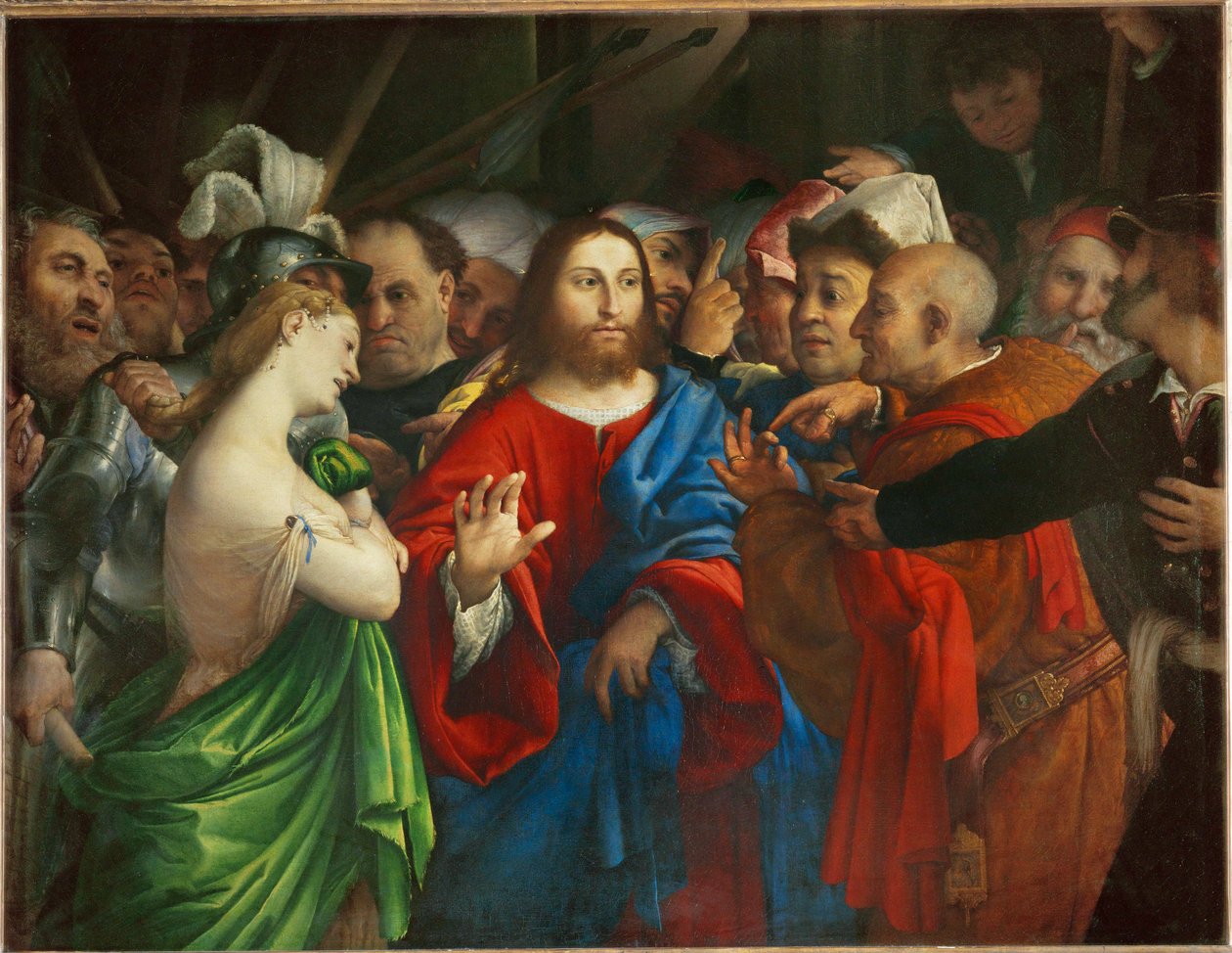 Christ and the Adulteress by Lorenzo (workshop of) Lotto