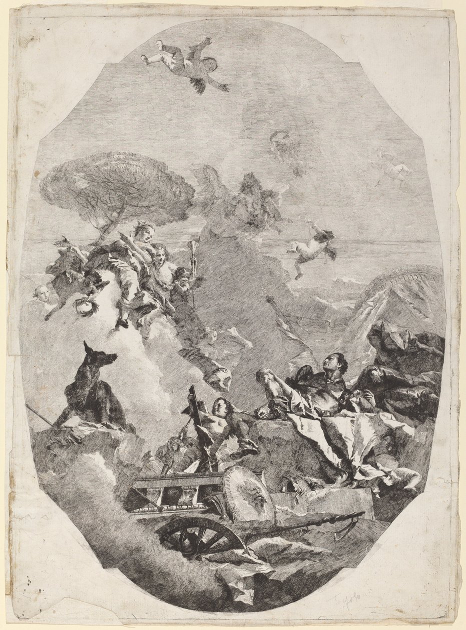 The Triumph of Mars by Lorenzo Baldissera Tiepolo after Giovanni Battista Tiepolo