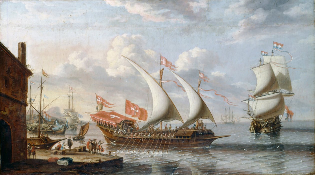A Galley of Malta, c. 1680 by Lorenzo Castro