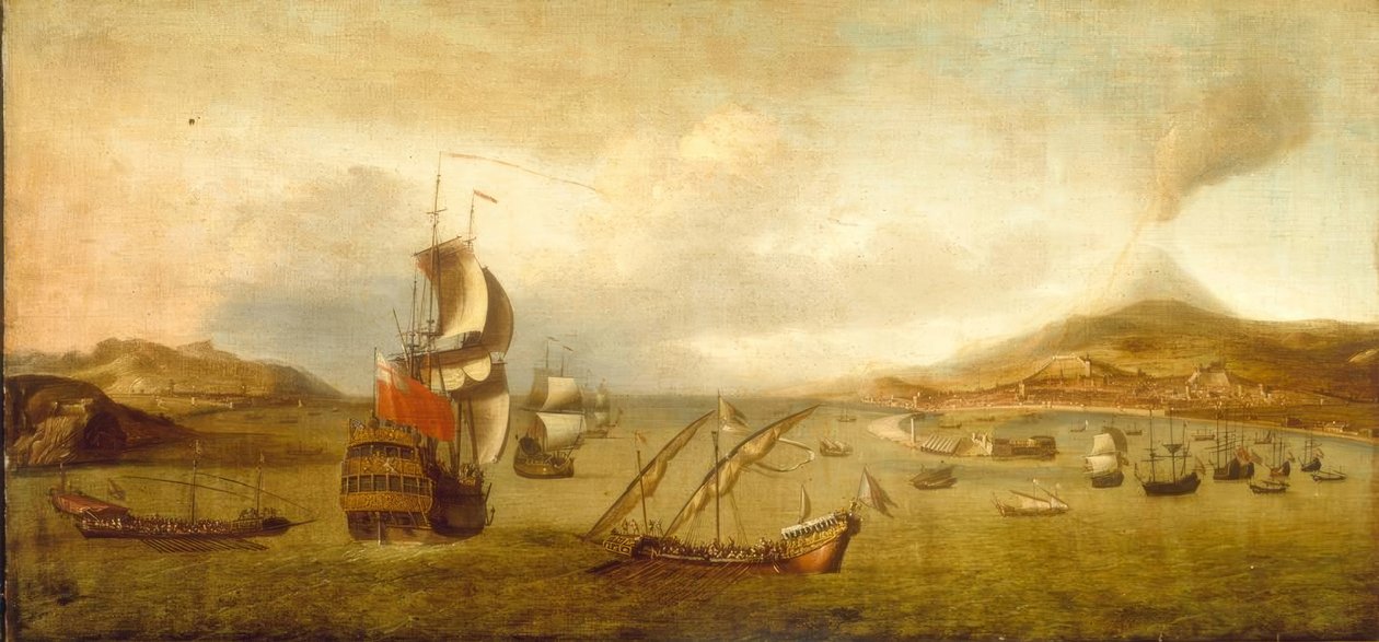 British Squadron and Levantine Galleys at Sea by Lorenzo Castro