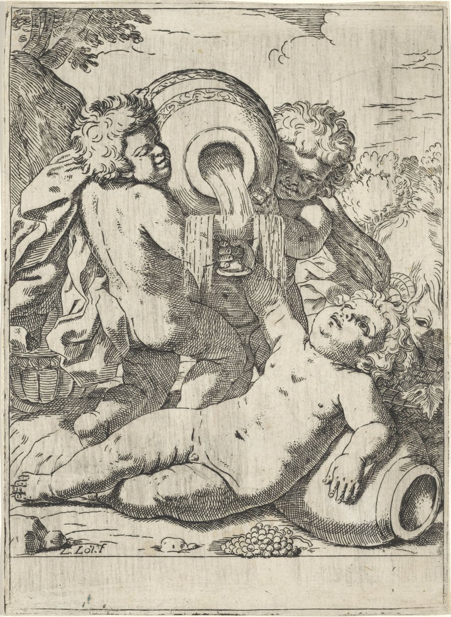 Bacchanal of Three Children by Lorenzo Loli