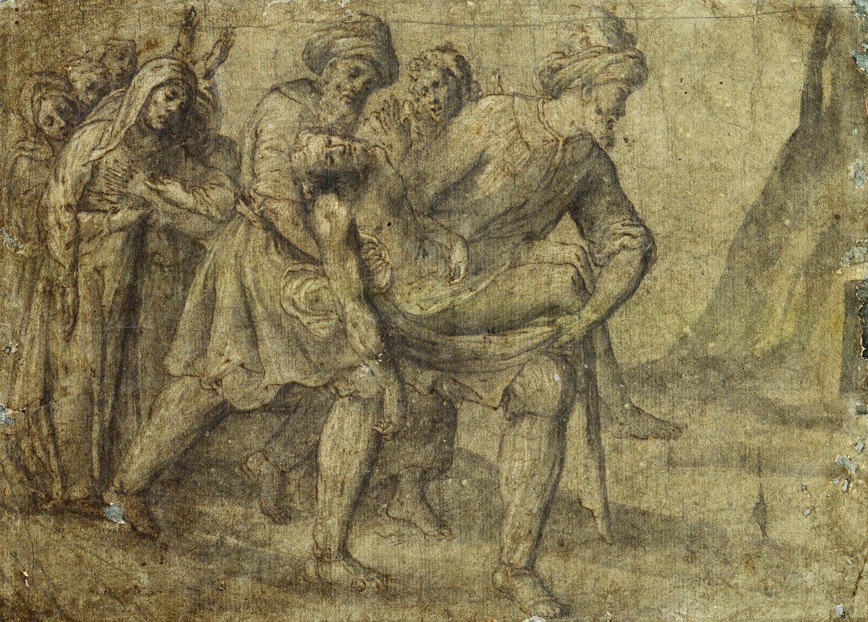 Christ Carried to the Tomb by Lorenzo Lotto