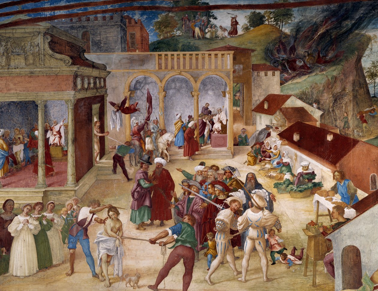 Martyrdom of Saint Barbara (detail) by Lorenzo Lotto