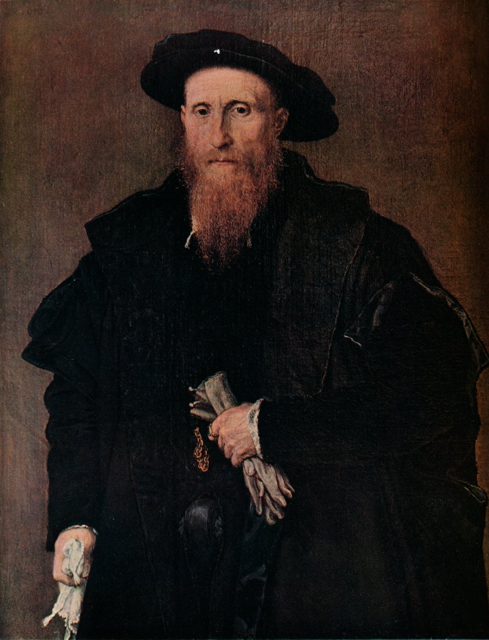 Portrait of a Gentleman with Gloves by Lorenzo Lotto