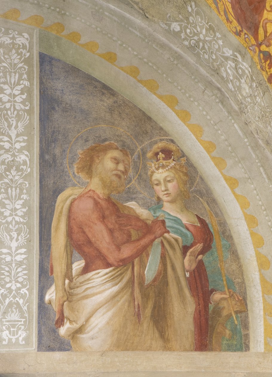 Saint Catherine of Alexandria and Saint Bartholomew by Lorenzo Lotto