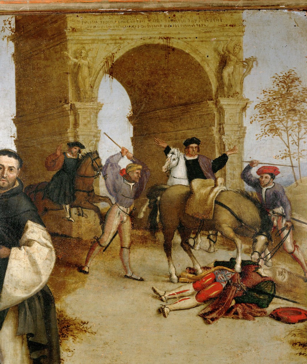 Saint Dominic Resurrects Napoleone Orsini, Nephew of Cardinal Fossanova by Lorenzo Lotto
