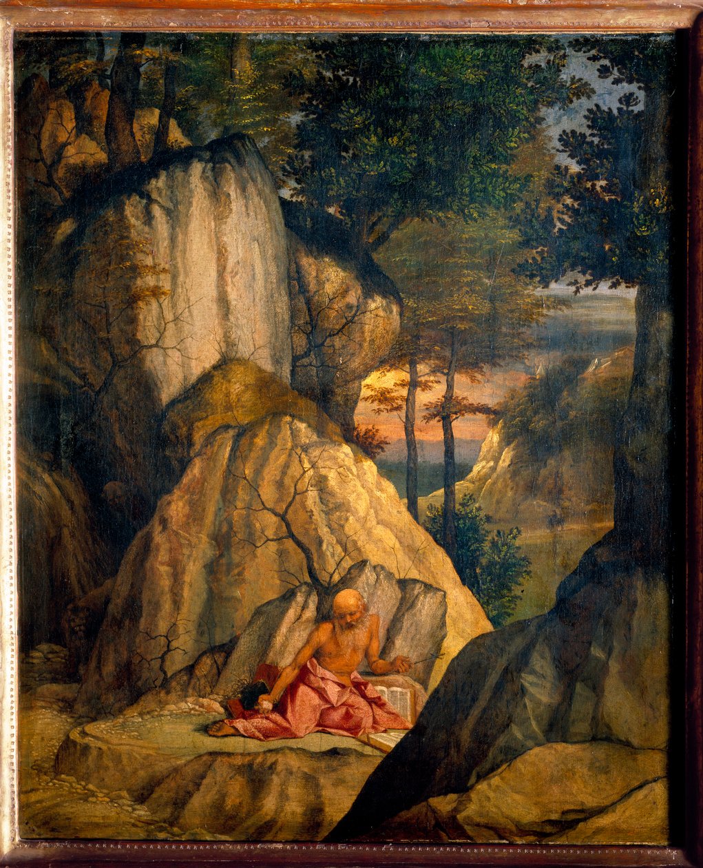 Saint Jerome Meditating in the Desert. Painting by Lorenzo Lotto by Lorenzo Lotto