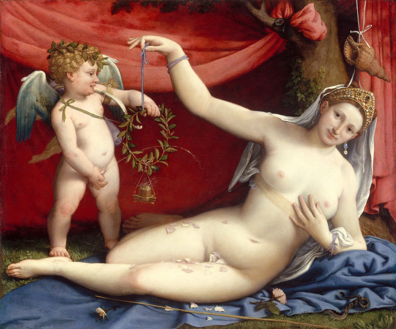 Venus and Cupid, c.1525 by Lorenzo Lotto
