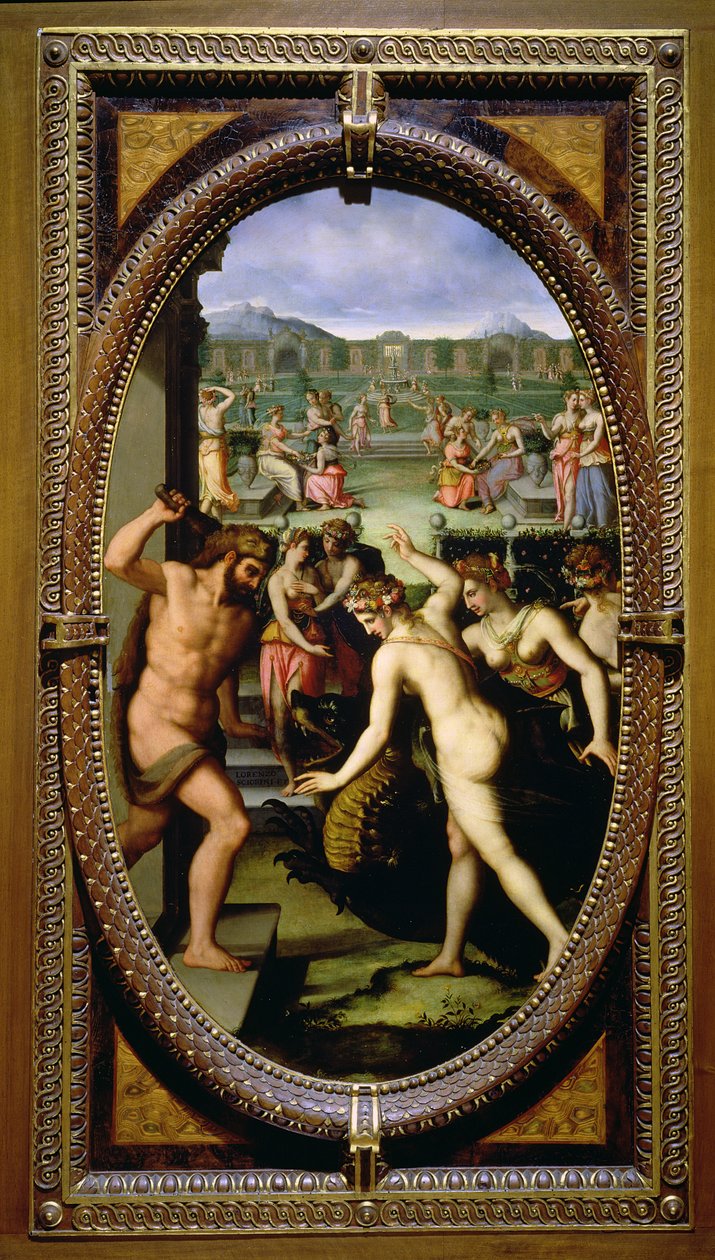 Hercules killing the dragon of the Hesperides by Lorenzo dello Sciorina