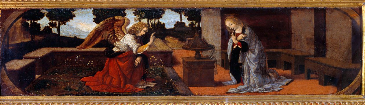 The Annunciation. Painting by Lorenzo di Credi (1458-1537) by Lorenzo di Credi