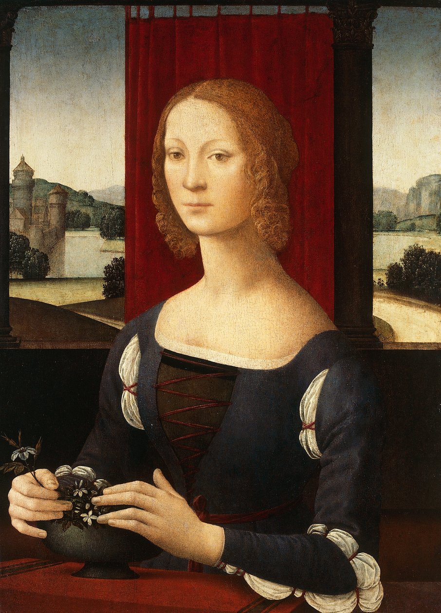 Portrait of Caterina Sforza Riario by Lorenzo di Credi