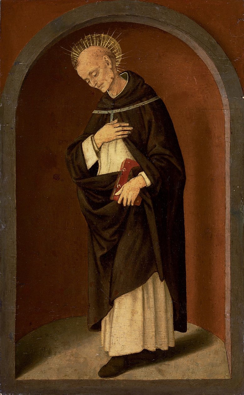 Saint Bernardino of Siena, in a Sculpted Niche by Lorenzo di Credi