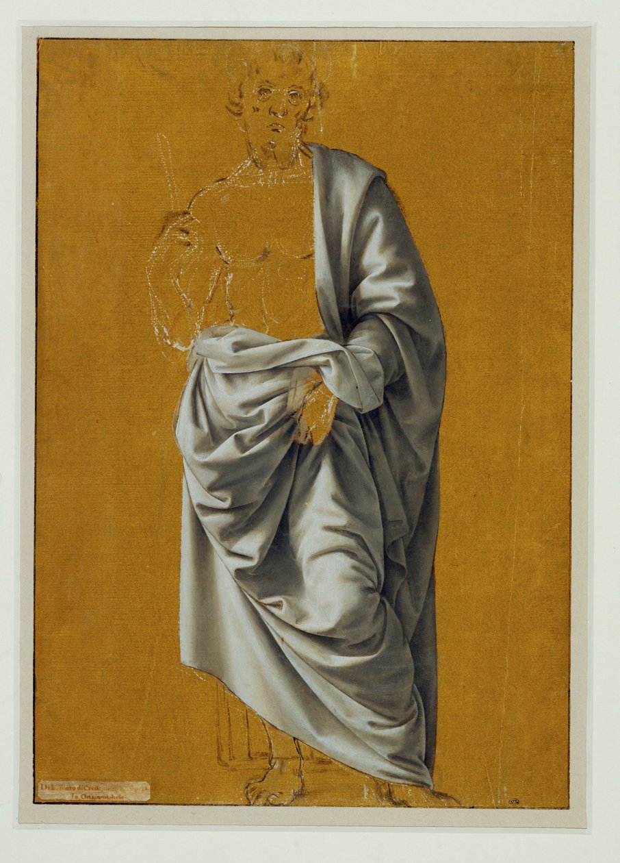 Study of Drapery for the Figure of Saint Bartholomew by Lorenzo di Credi