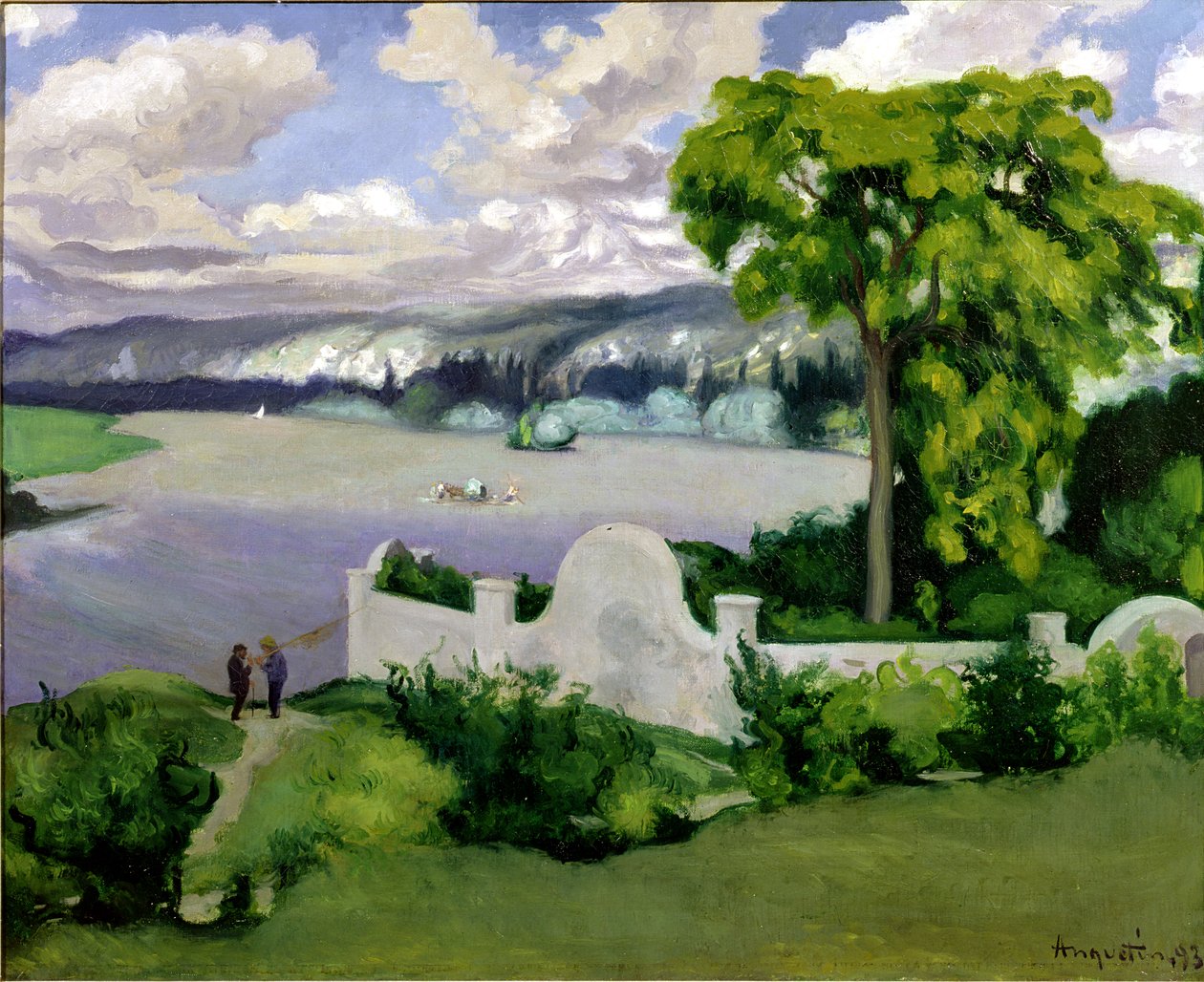 The River Seine near La Roche Guyon by Louis Anquetin