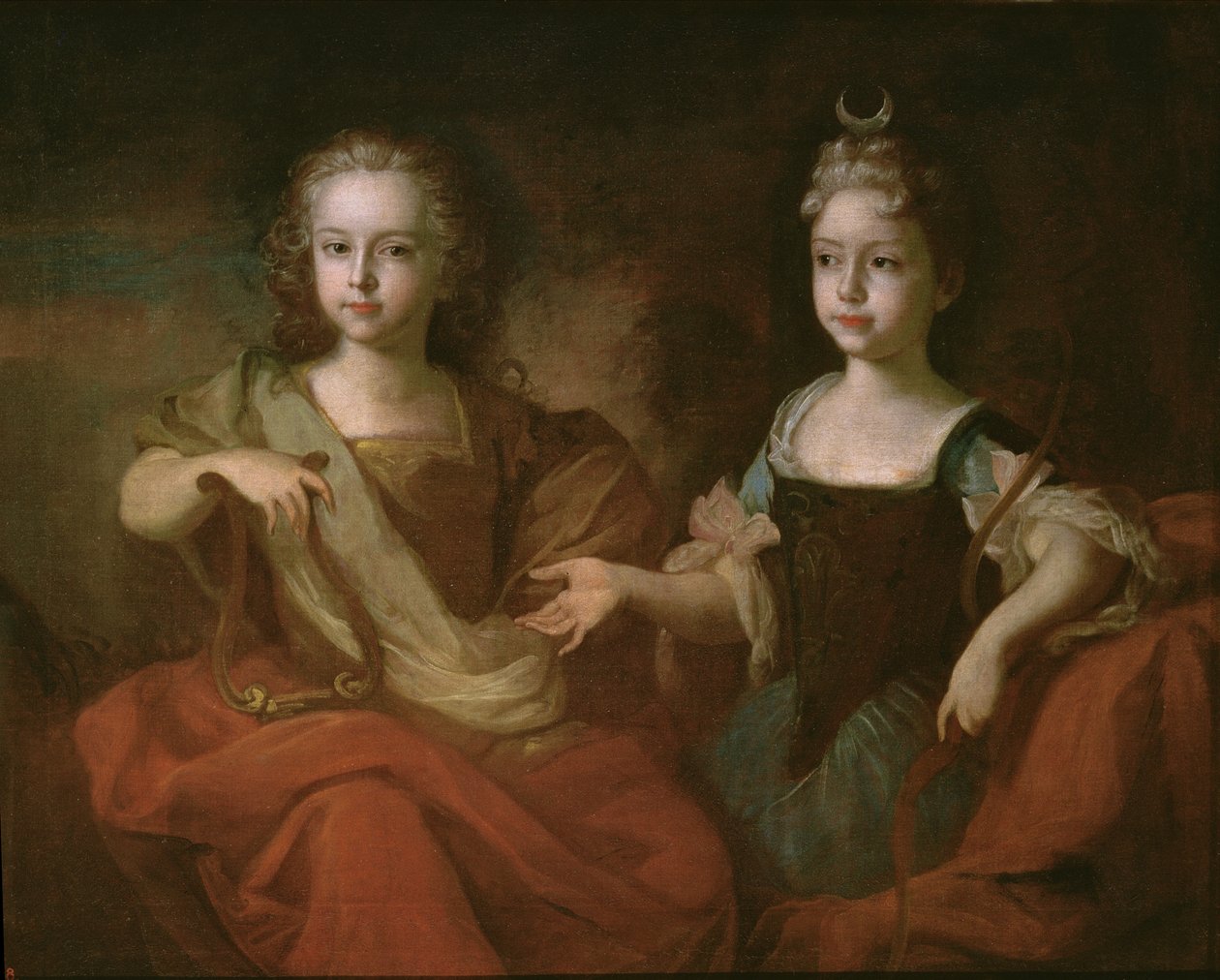 Tsarevich Peter Alekseevitch and Tsarevna Nathalie Alekseevna as Apollo and Diana, c.1722 by Louis Caravaque