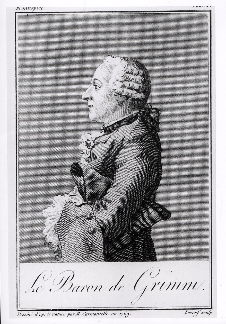 Baron Friedrich Melchior Grimm, engraved by Lecerf by Louis Carrogis dit Carmontelle
