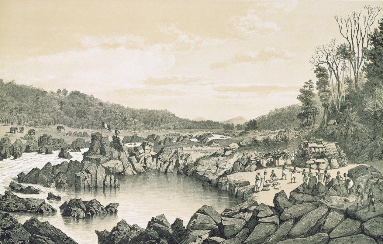 French Camp on the Banks of the River Mekong, from 