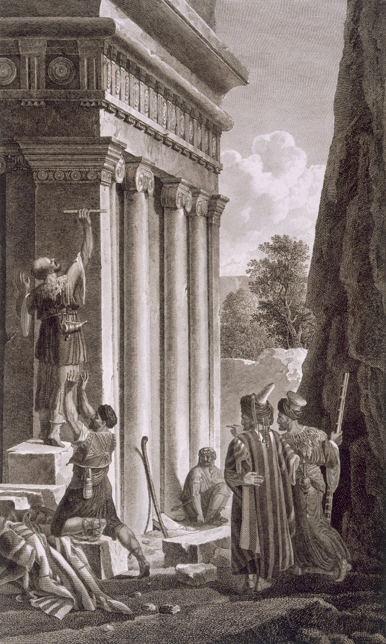 Tomb of Absalom, Valley of Jehosophat, 1799 by Louis Francois Cassas