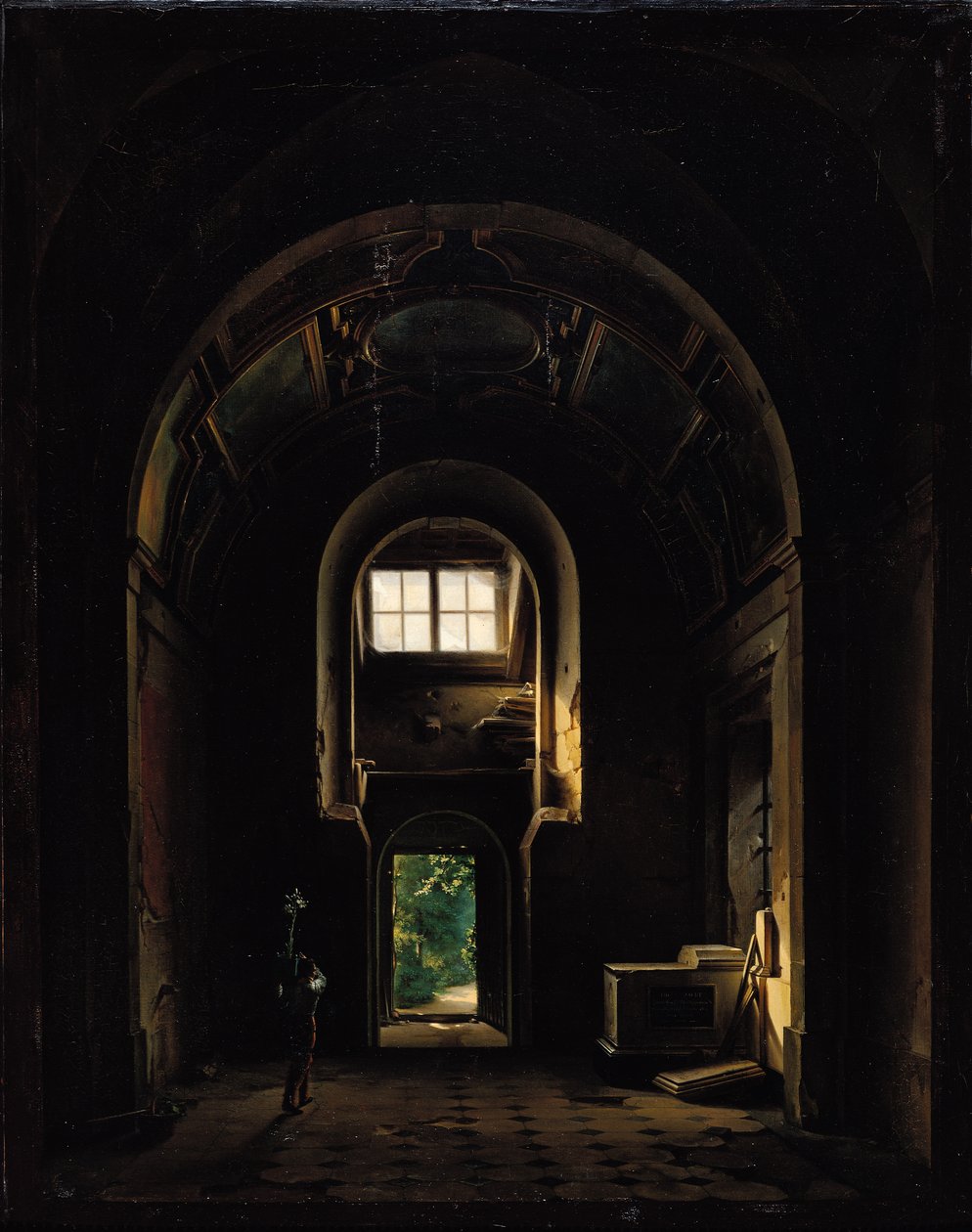 Interior of the Chapel of Saint-Philippe in the Eglise des Feuillants in Paris by Louis Jacques Mande Daguerre