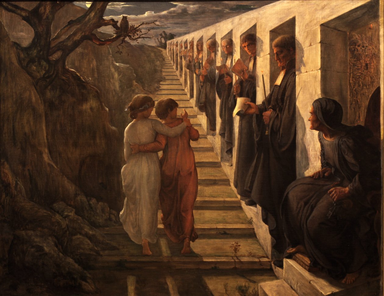 Poem of the Soul - Bad Path by Louis Janmot: Fine art print