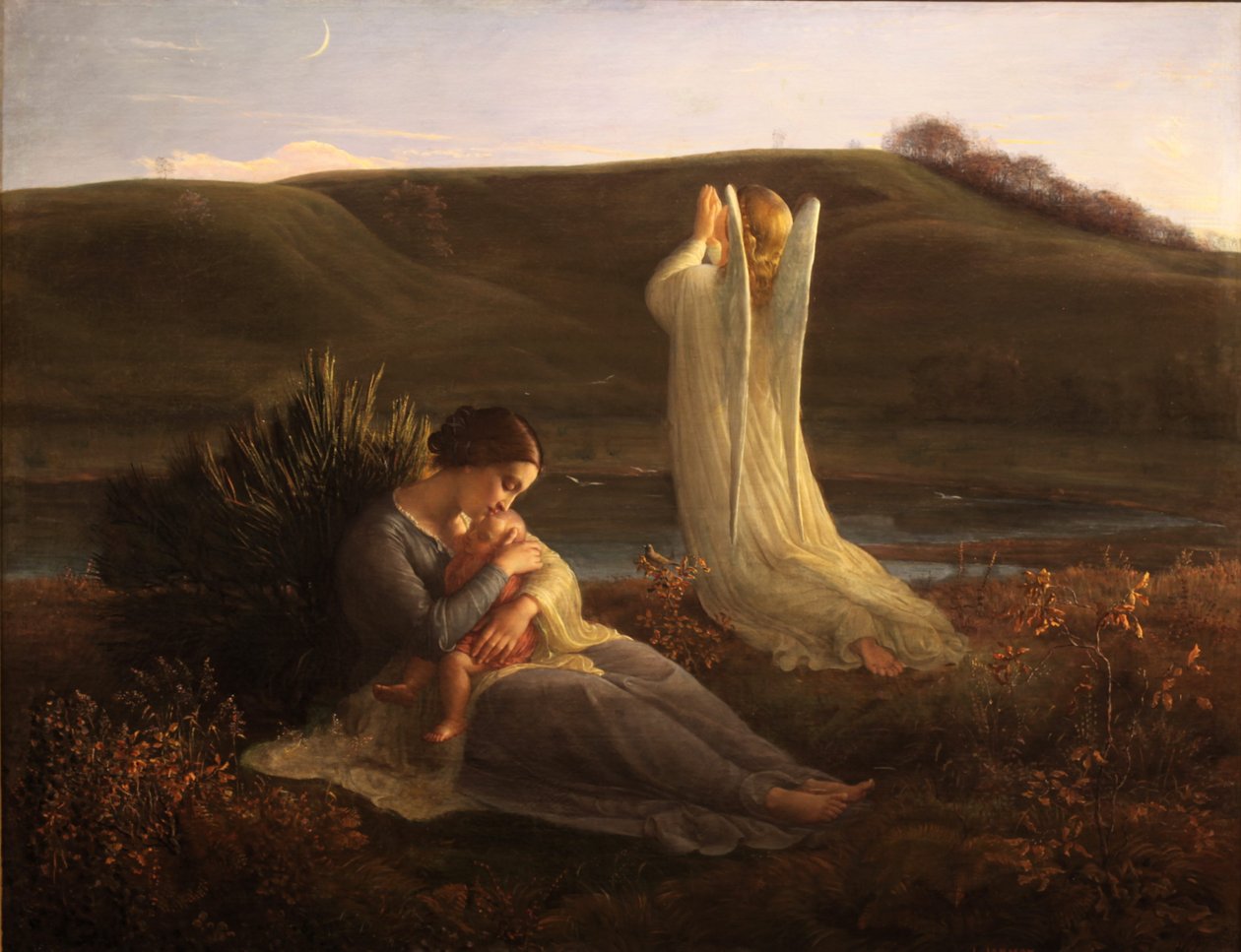 Poem of the Soul - The Angel and the Mother by Louis Janmot