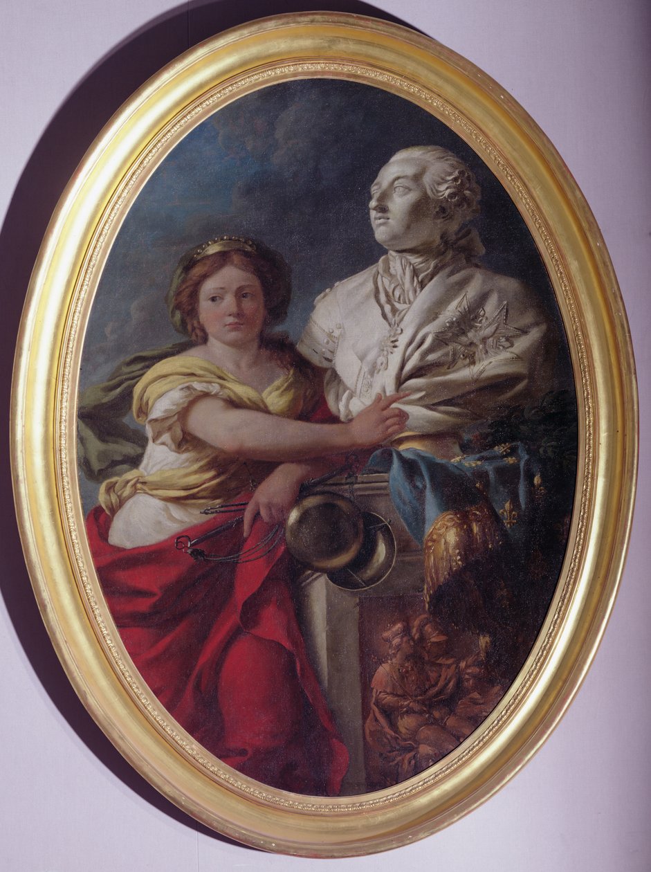 Justice Contemplates the Bust of Louis XVI by Louis Jean François Lagrenée
