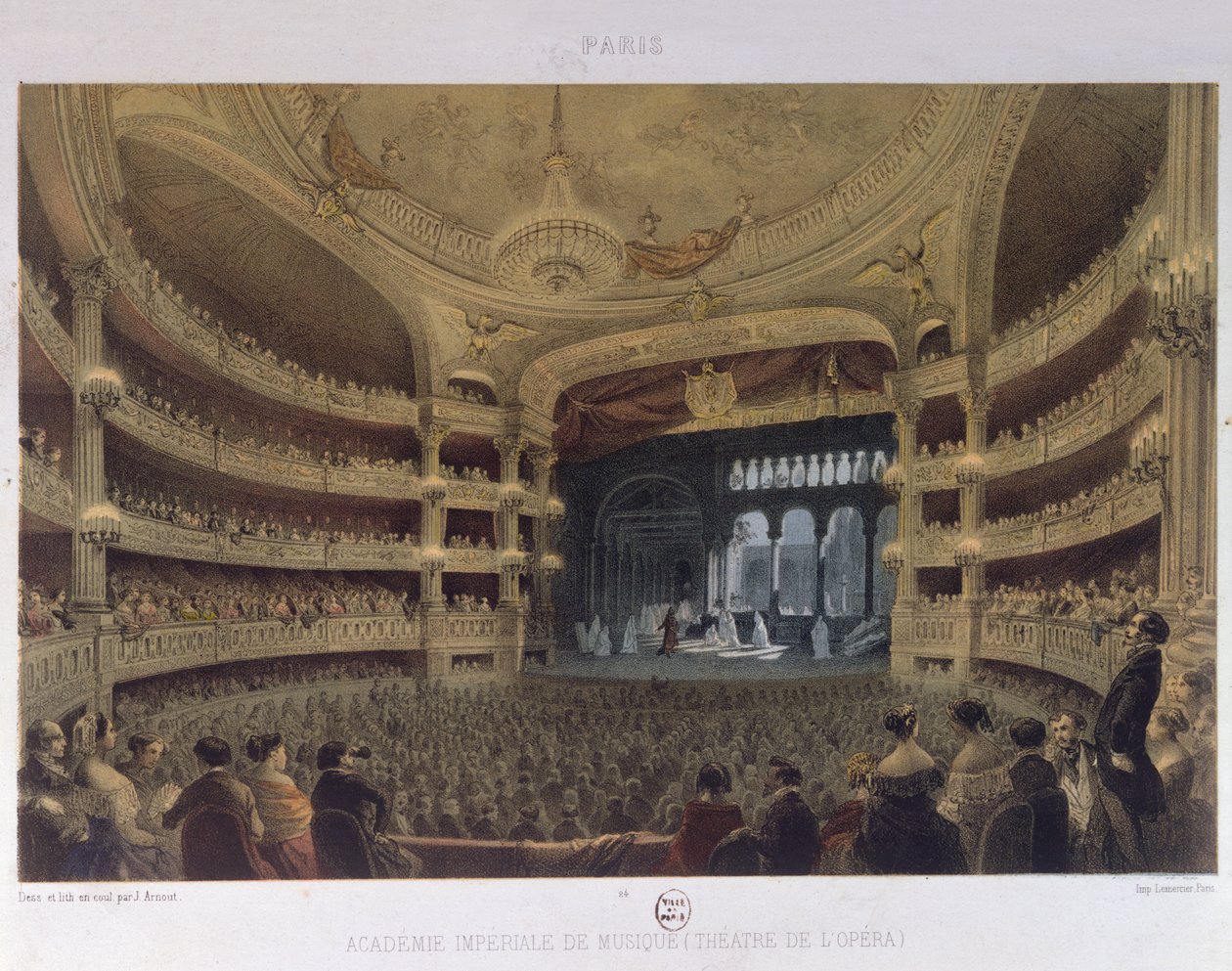 Academie Imperiale de Musique, Paris by Louis Jules Arnout