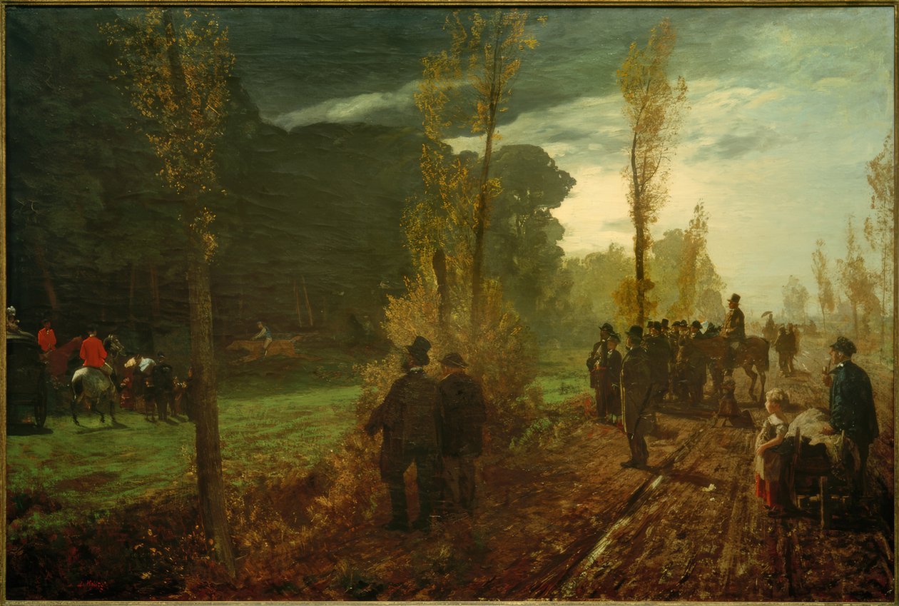 Horse Racing at Benrath on the Rhine by Louis Kolitz