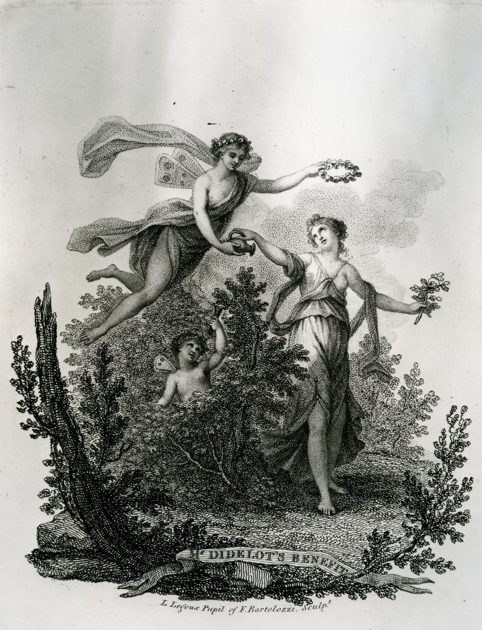 Design for a Benefit Card, c.1789-1804 by Louis Legoux