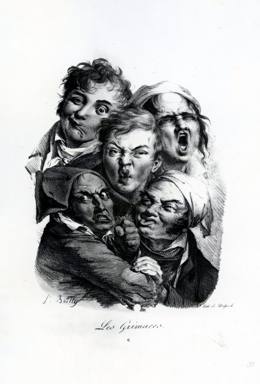 Les Grimaces, c.1823 by Louis Leopold Boilly